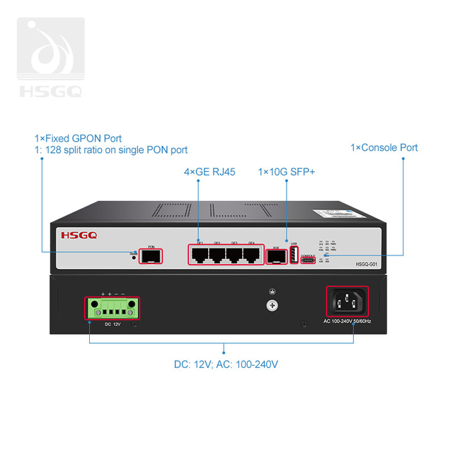 1 port gpon mini olt optique pour fttx